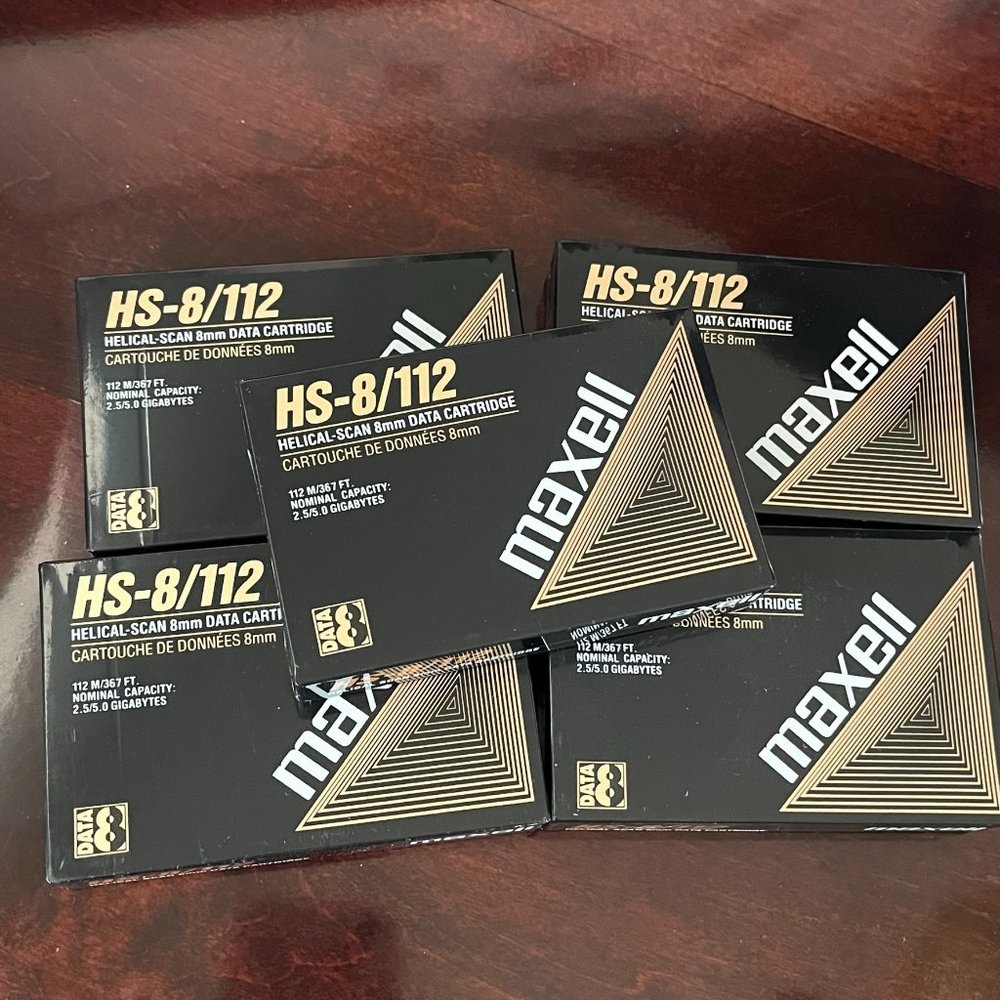 Maxell HS 8/112 Helical Scan 8mm Data Storage Tapes